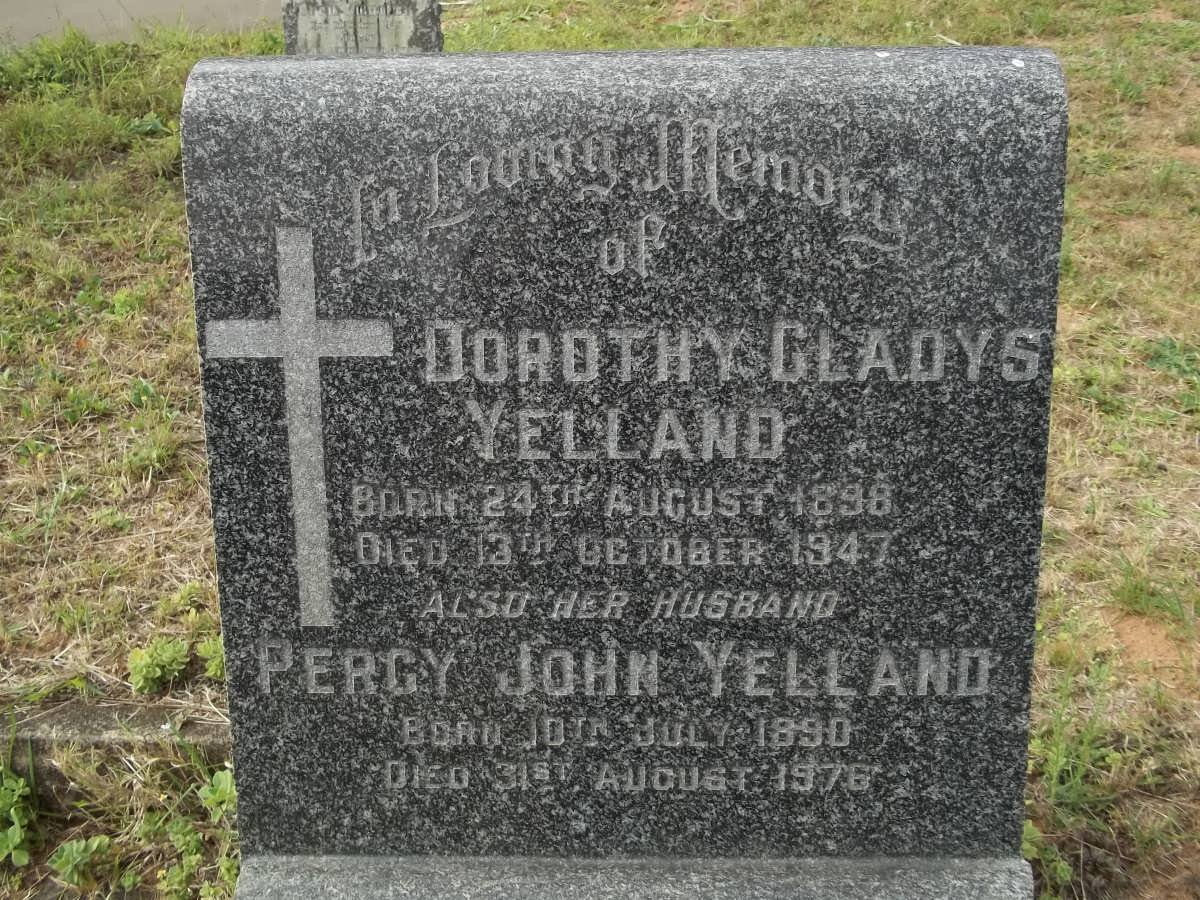 YELLAND Percy John 1890-1976 &amp; Dorothy Gladys 1898-1947