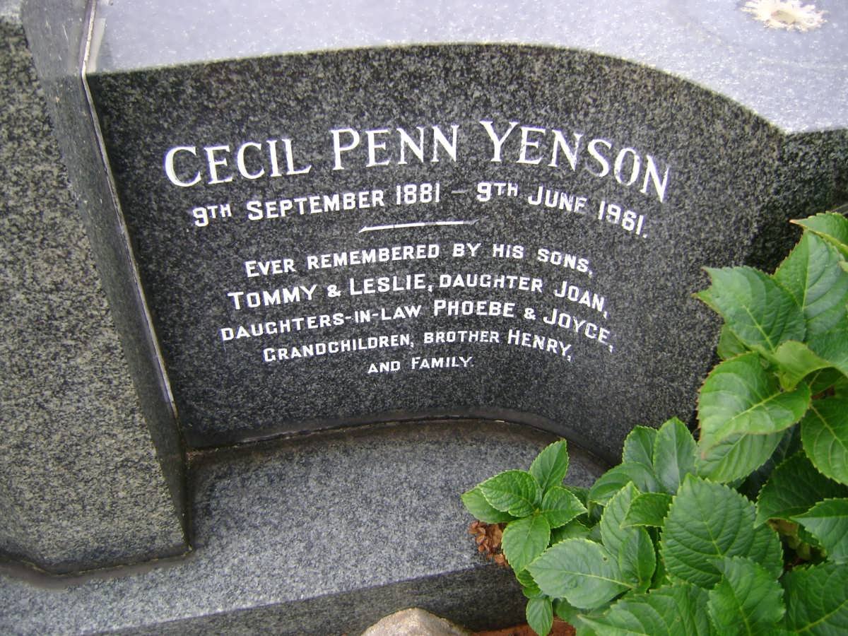YENSON Cecil Penn 1881-1961