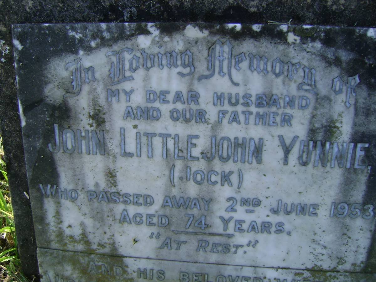 YUNNIE John Littlejohn -1953 &amp; Violet Maud Ashbourn -1958