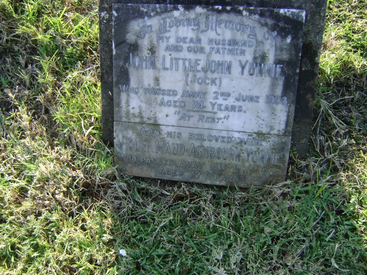 YUNNIE John Littlejohn -1953 &amp; Violet Maud Ashbourn -1958