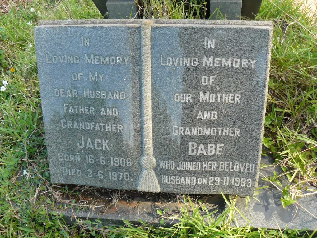 ? Jack 1906-1970 &amp; Babe -1983