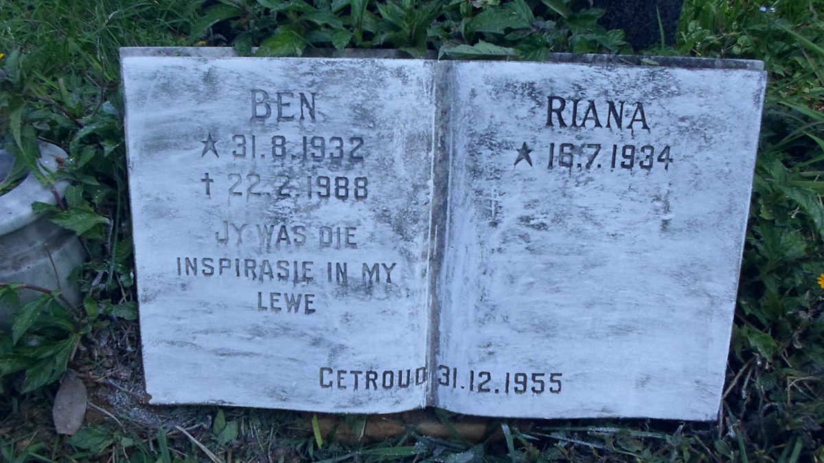 ? Ben 1932-1988 &amp; Riana 1934-