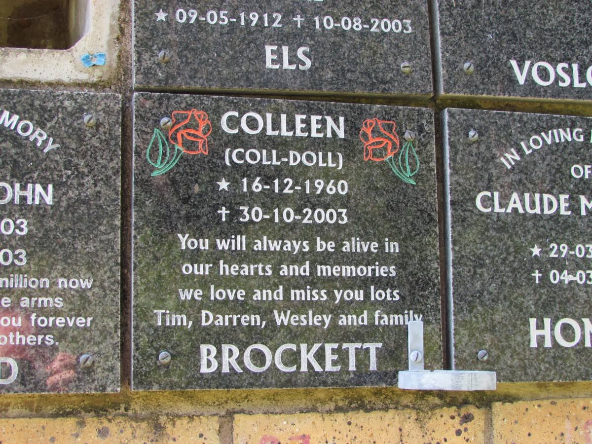 BROCKETT Colleen 1960-2003
