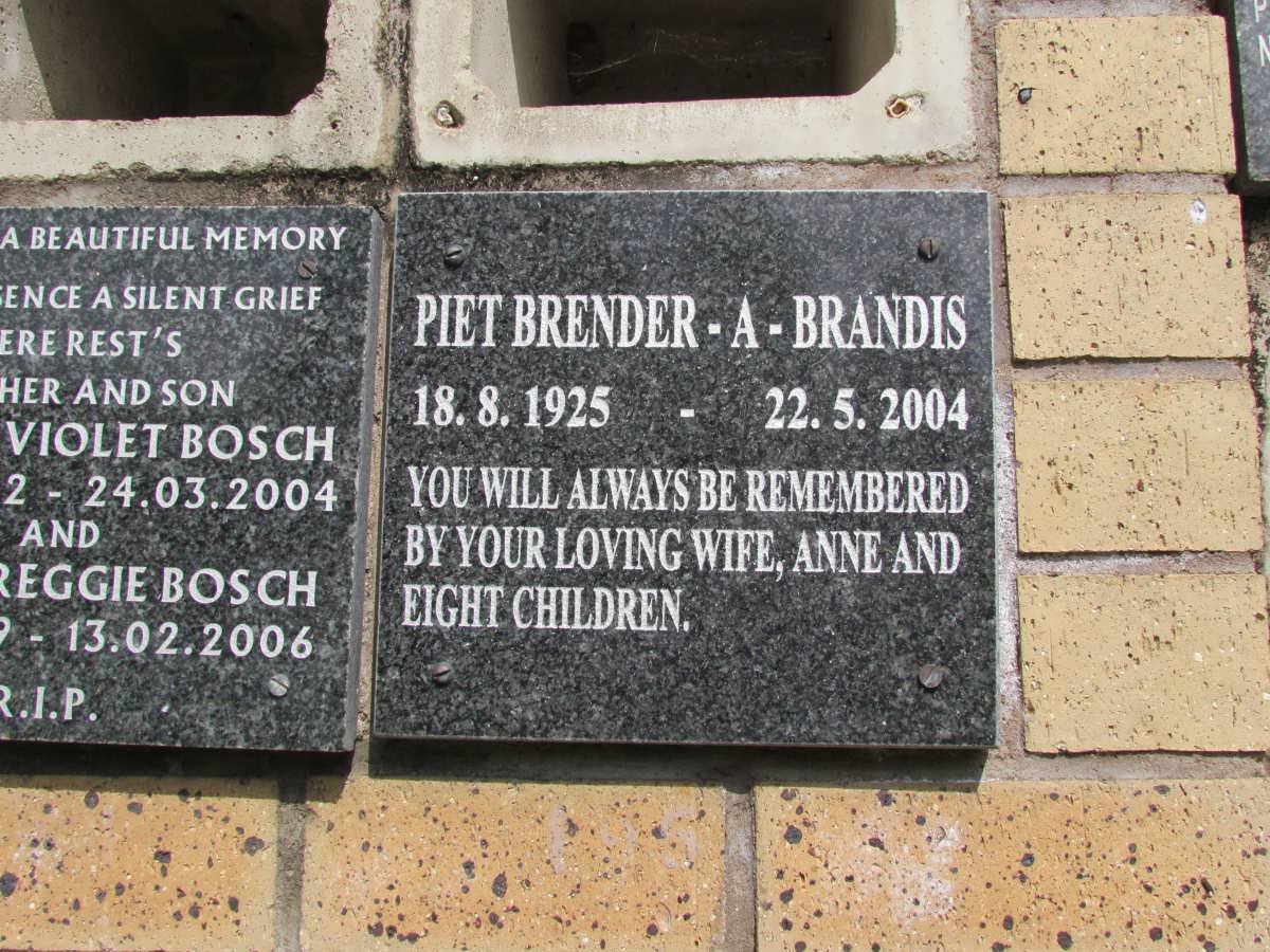 BRANDIS Piet, Brender-a 1925-2004