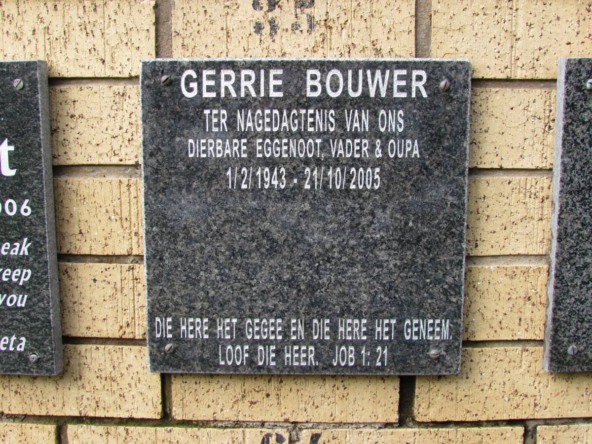BOUWER Gerrie 1943-2005