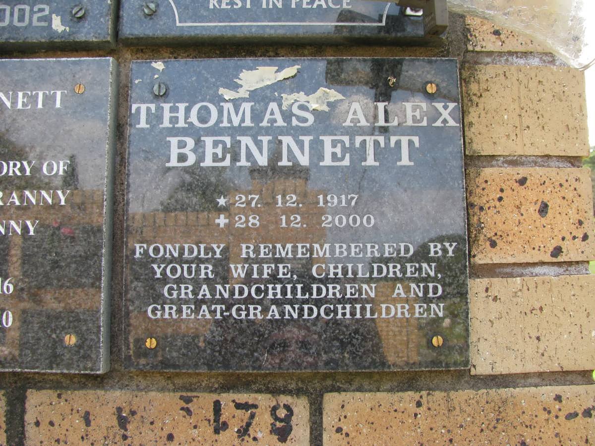 BENNETT Thomas Alex 1917-2000