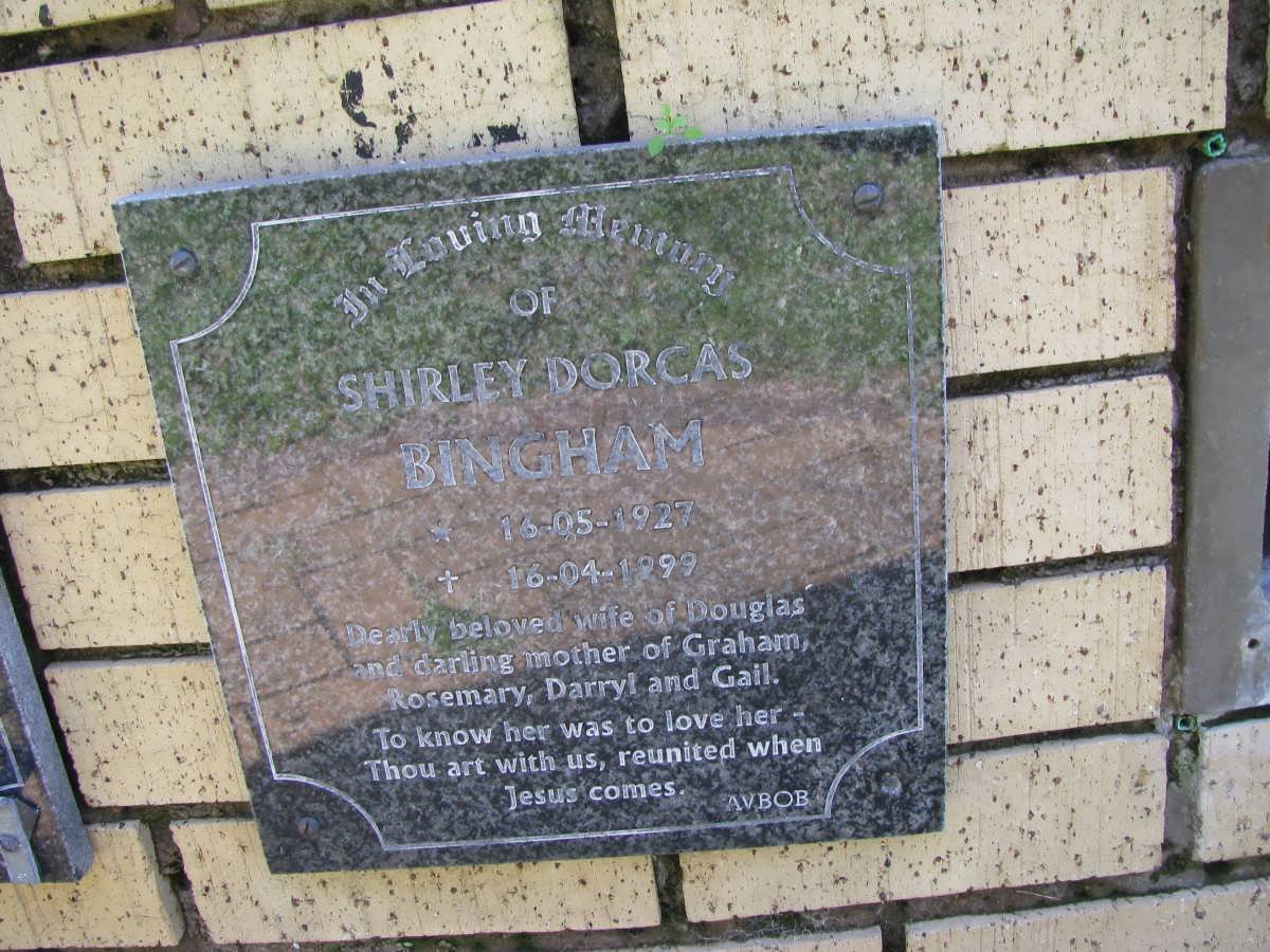 BINGHAM Shirley Dorcas 1927-1999
