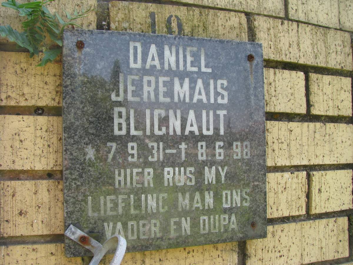 BLIGNAUT Daniel Jeremias 1931-1998