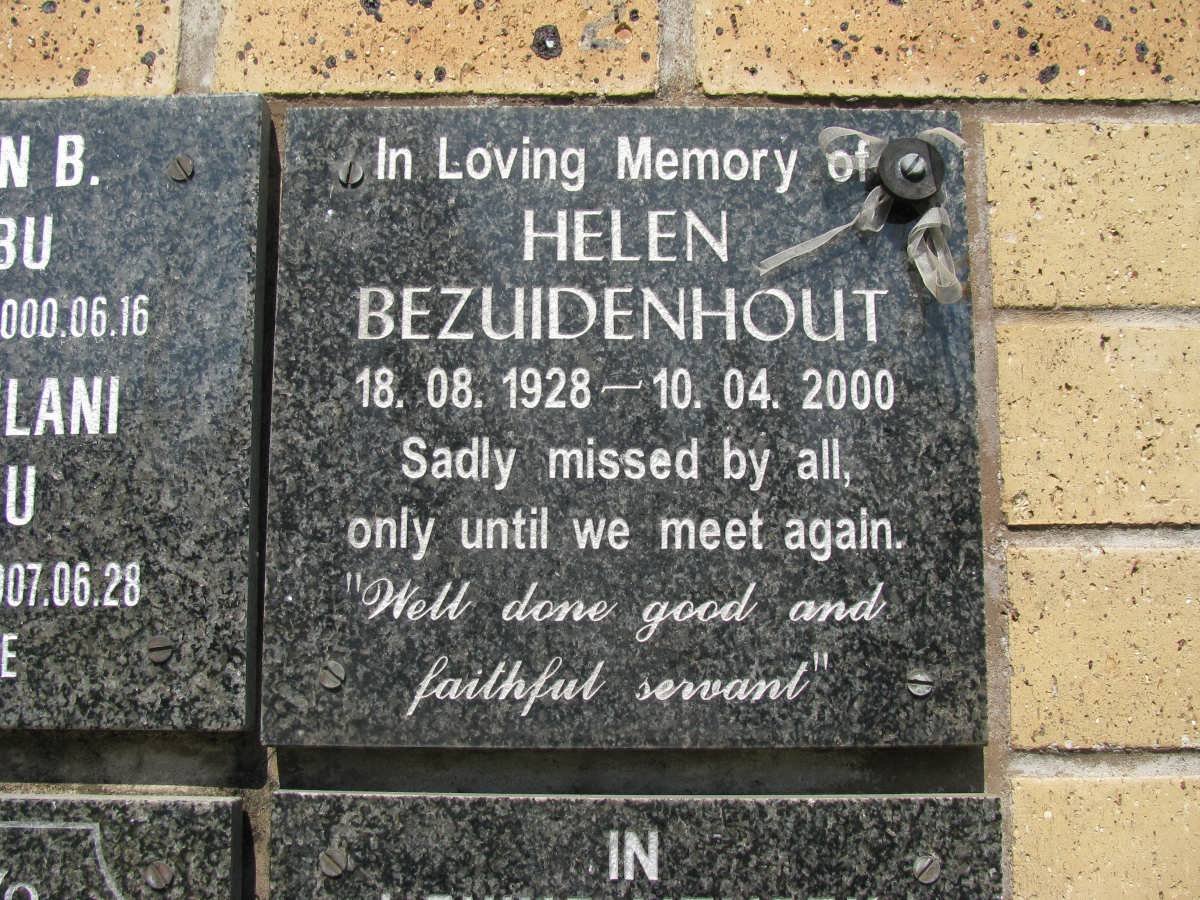 BEZUIDENHOUT Helen 1928-2000