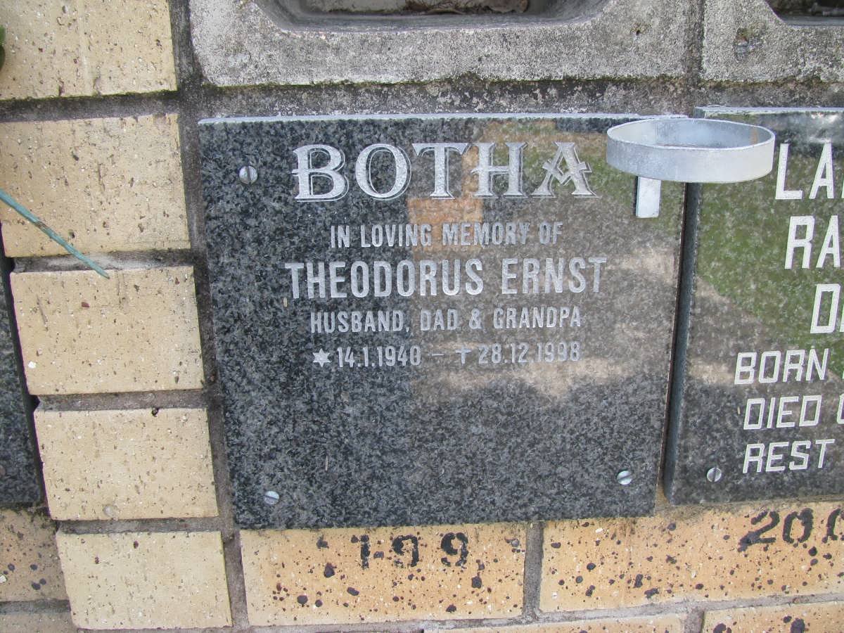 BOTHA Theodorus Ernst 1940-1998
