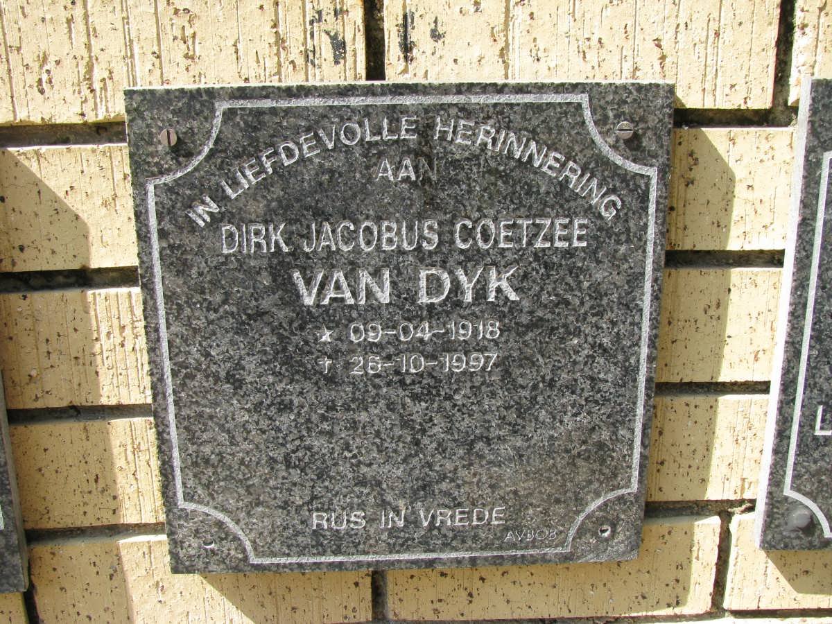 DYK Dirk Jacobus Coetzee, van 1918-1997