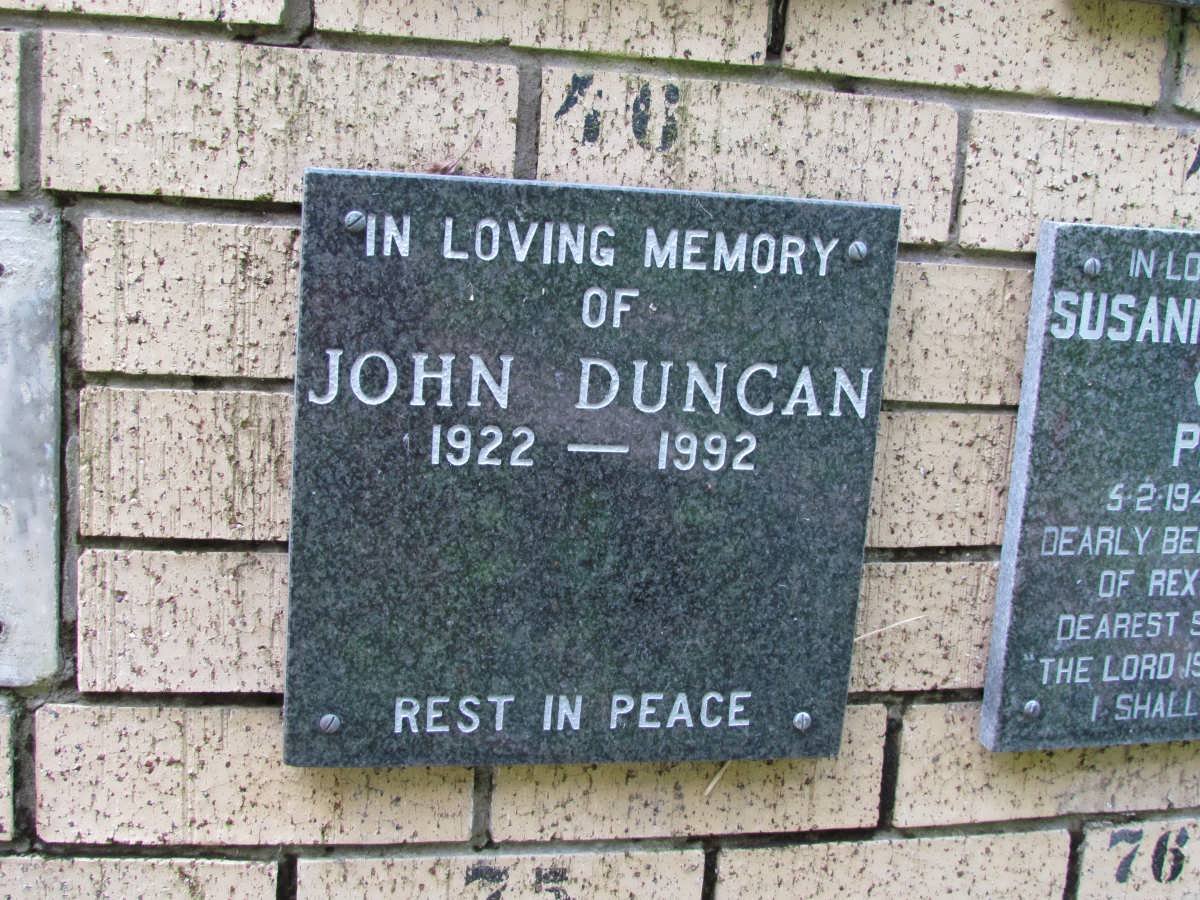DUNCAN John 1922-1992