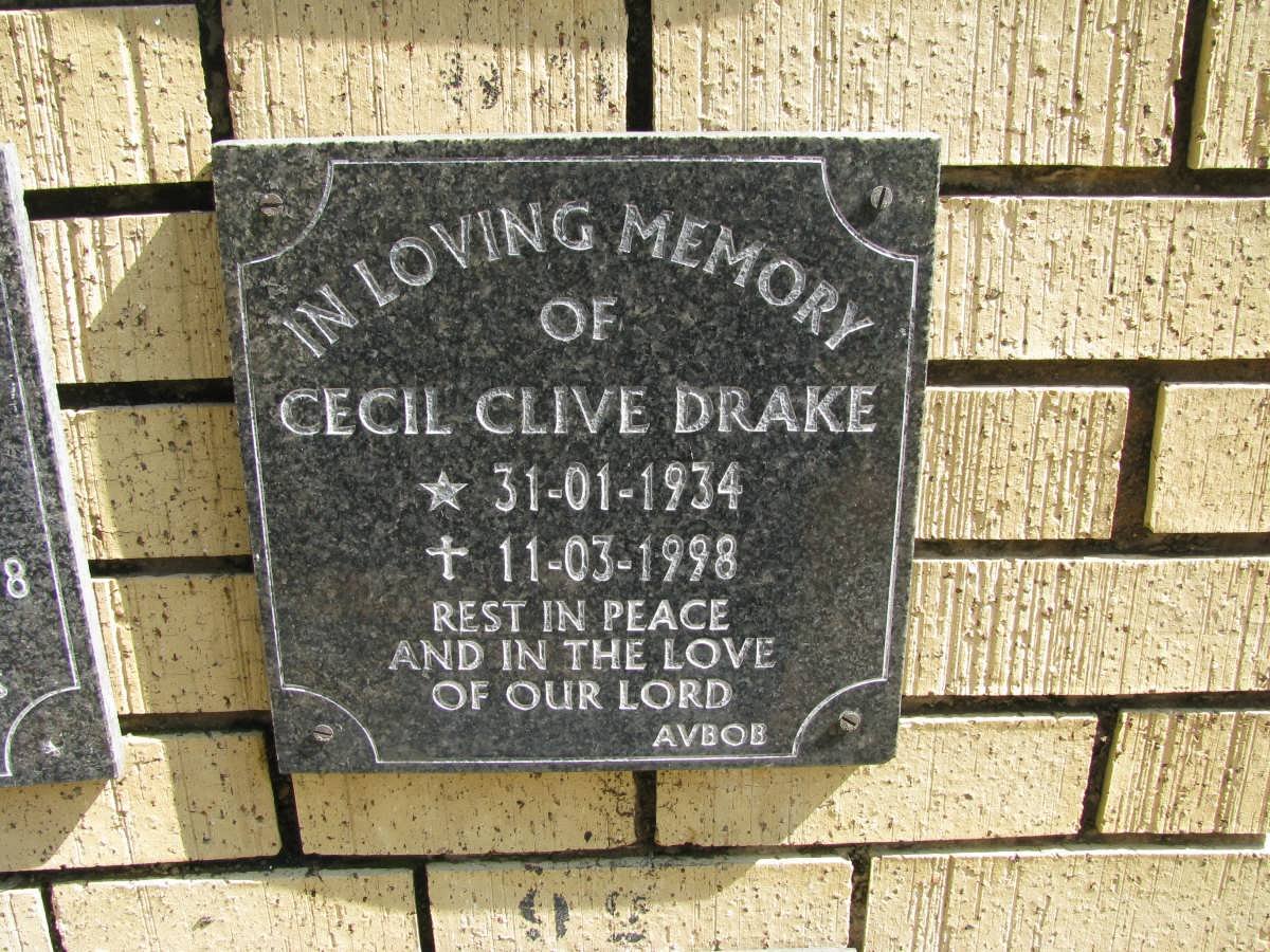 DRAKE Cecil Clive 1934-1998