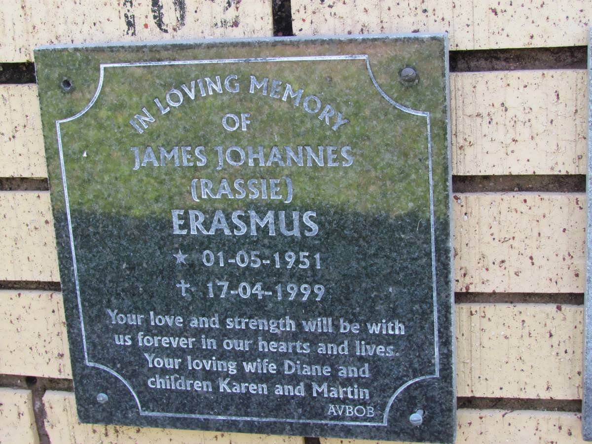 ERASMUS James Johannes 1951-1999