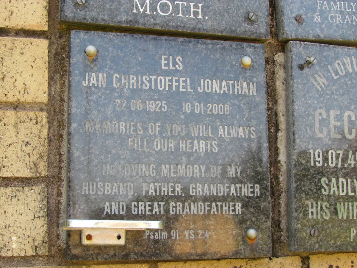 ELS Jan Christoffel Jonathan 1925-2000