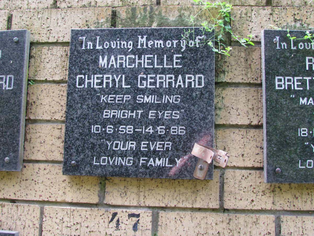 GERRARD Marchelle Cheryl 1958-1986