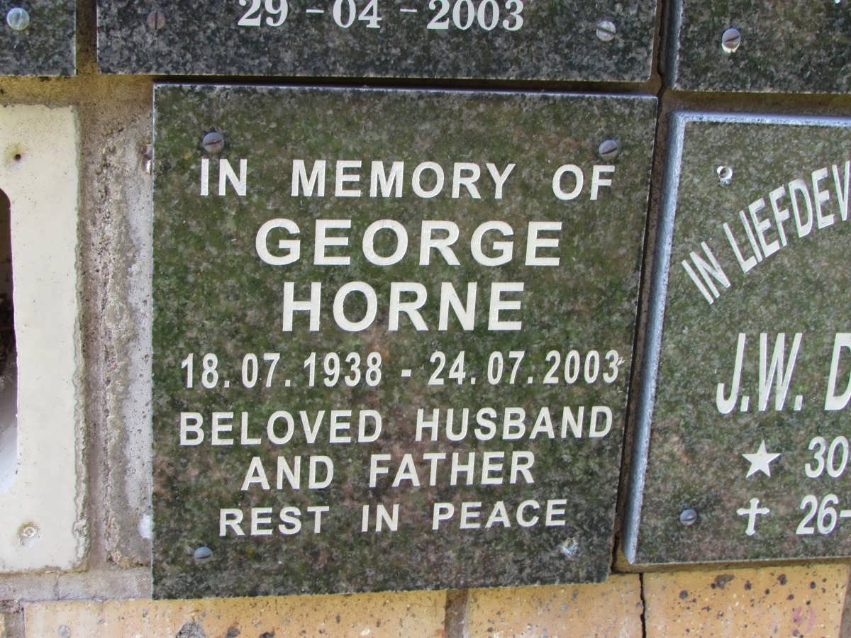 HORNE George 1938-2003