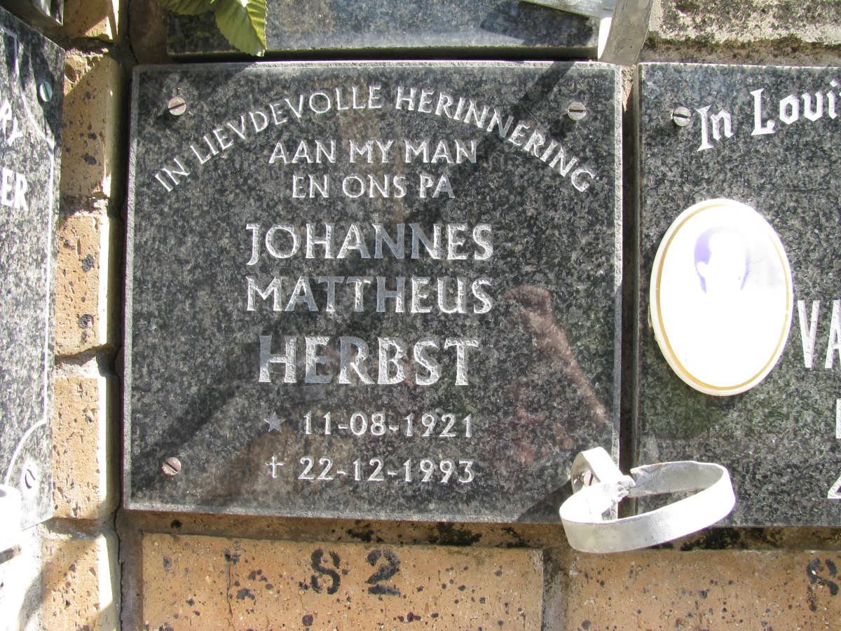 HERBST Johannes Mattheus 1921-1993