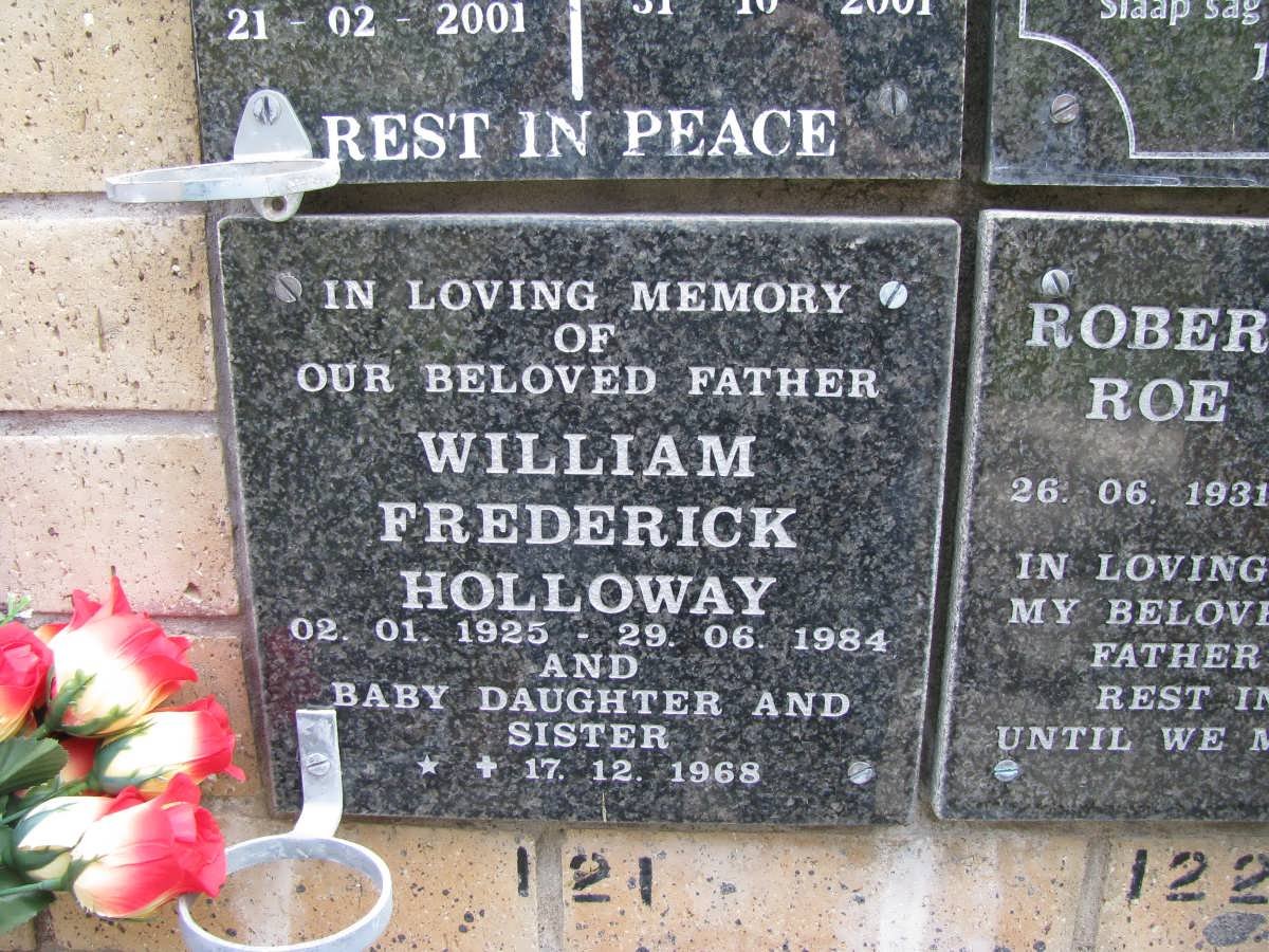HOLLOWAY William Frederick 1925-1984 :: HOLLOWAY Baby 1968-1968