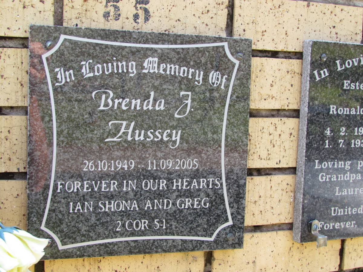 HUSSEY Brenda J. 1949-2005