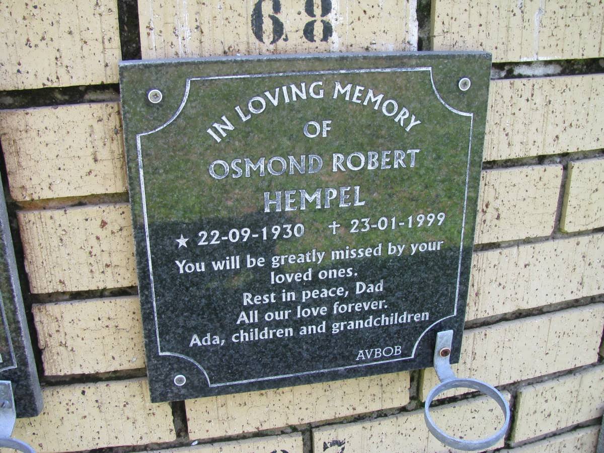 HEMPEL Osmond Robert 1930-1999