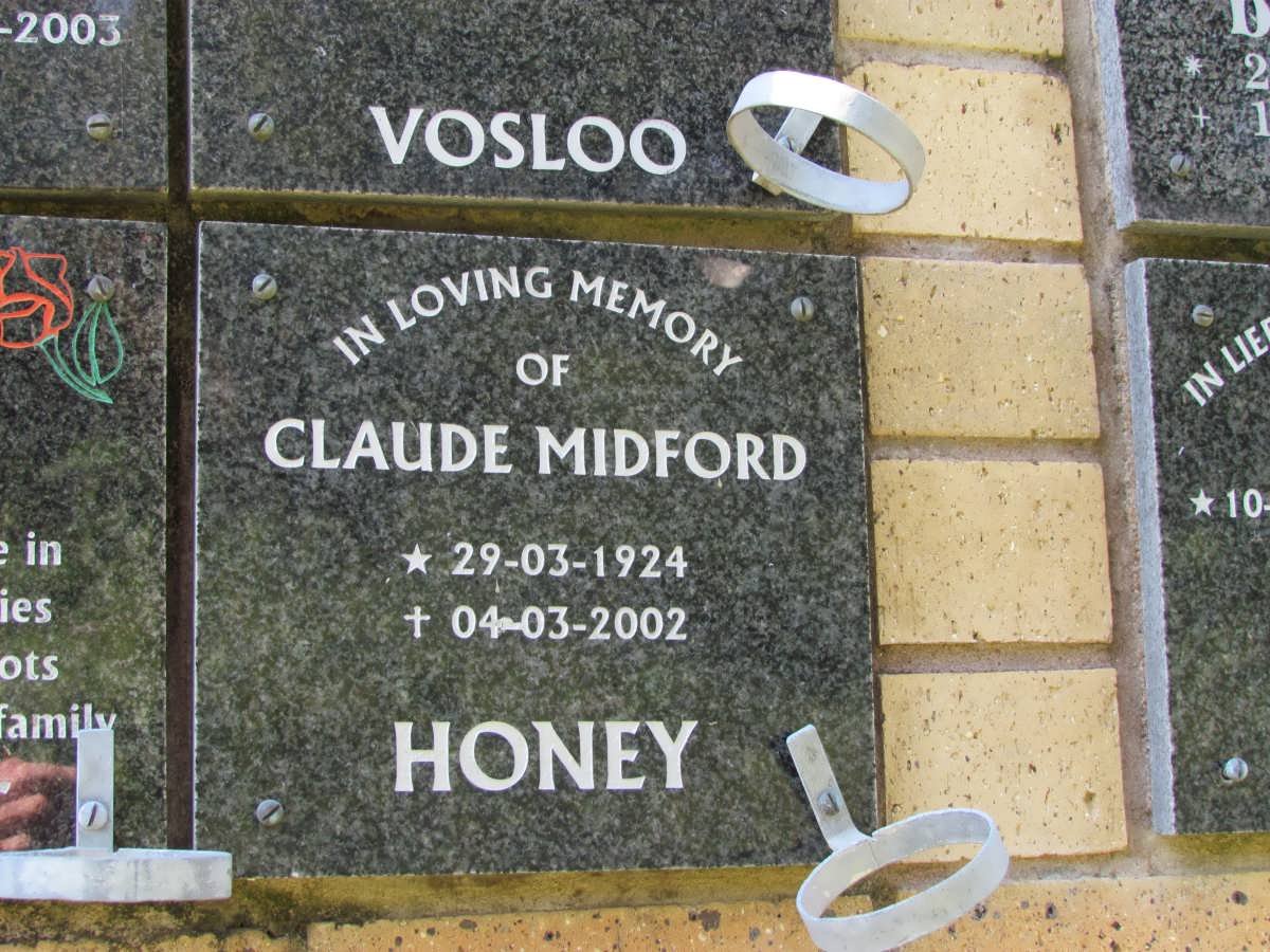 HONEY Claude Midford 1924-2002