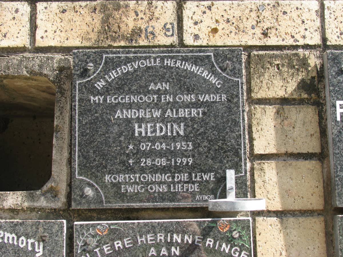 HEDIN Andrew Albert 1953-1999