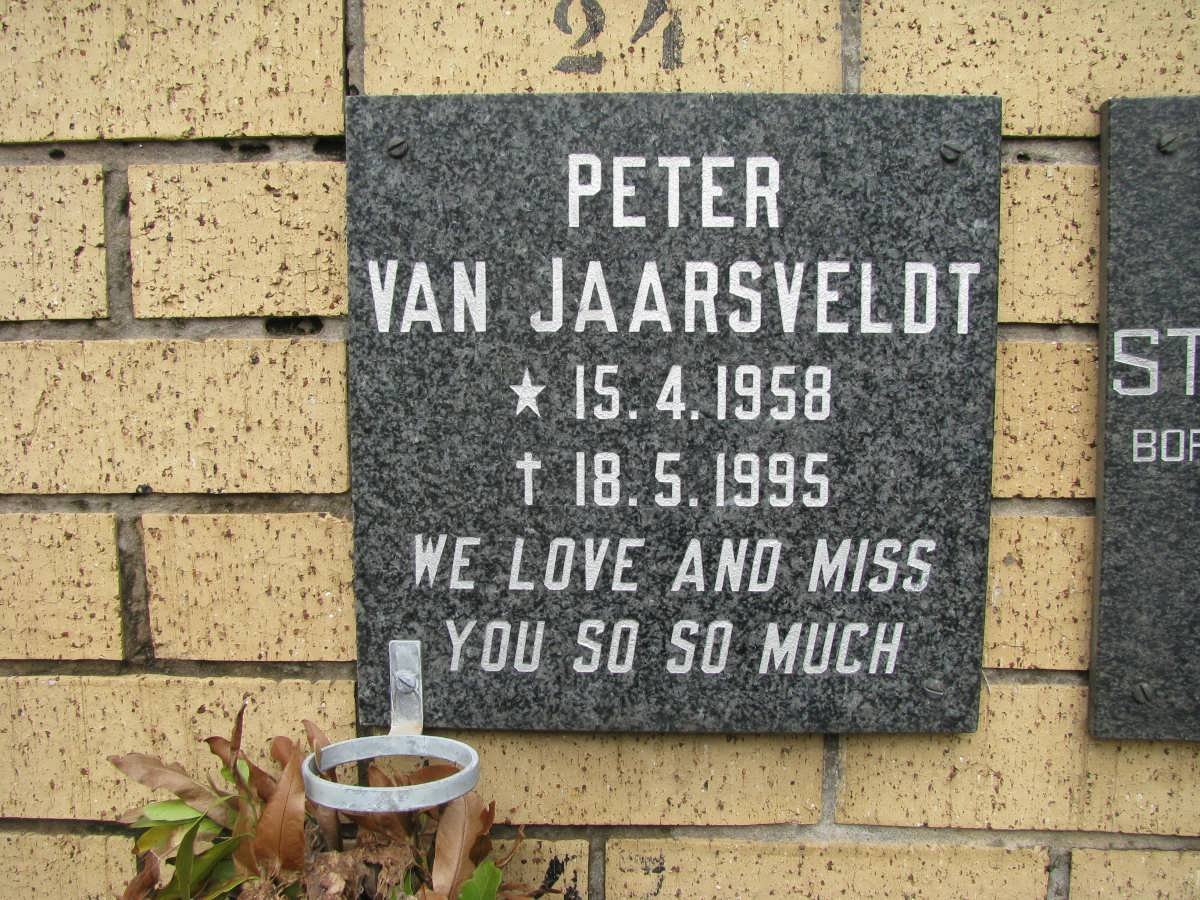 JAARSVELDT Peter, van 1958-1995