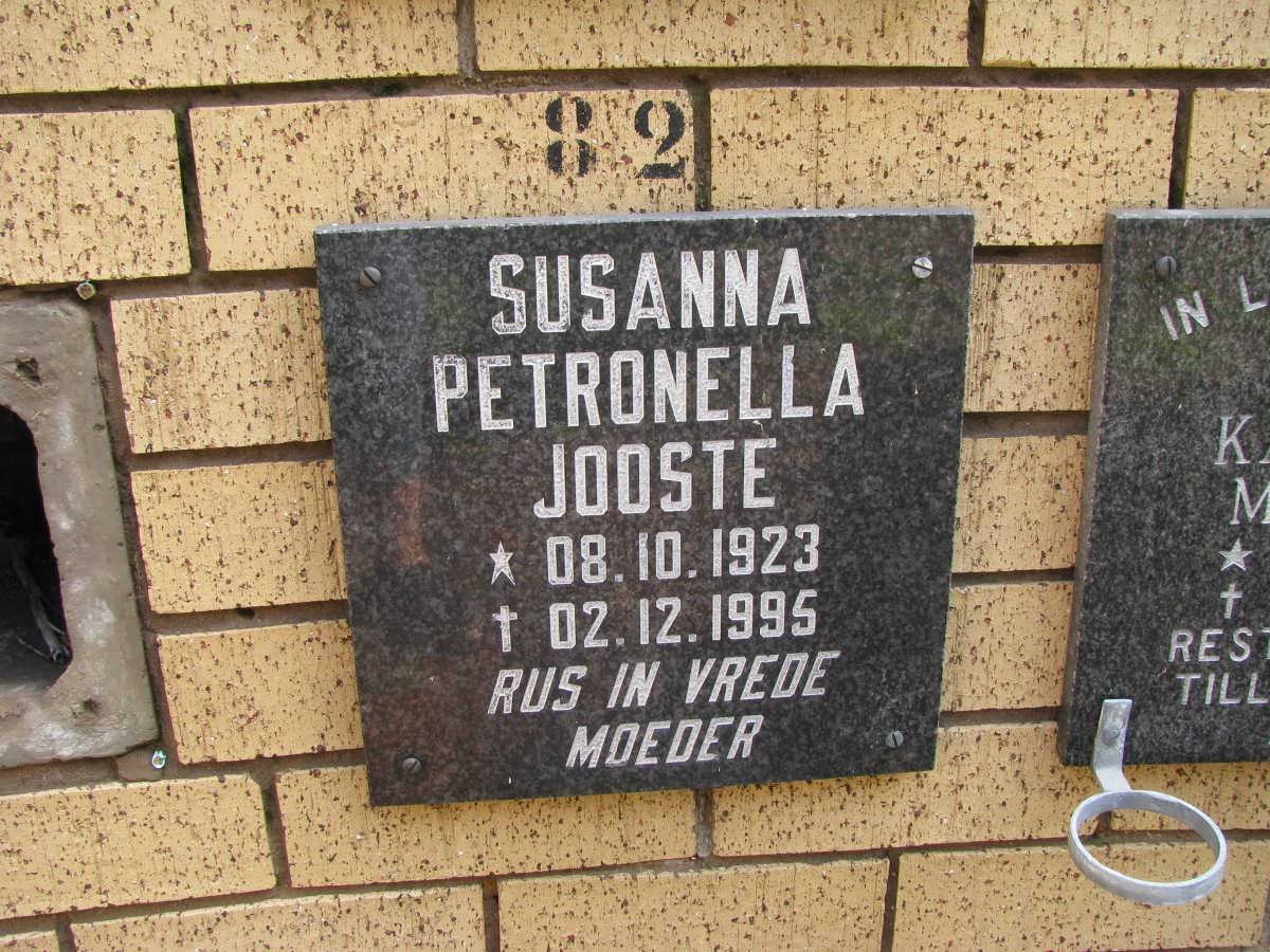 JOOSTE Susanna Petronella 1923-1995
