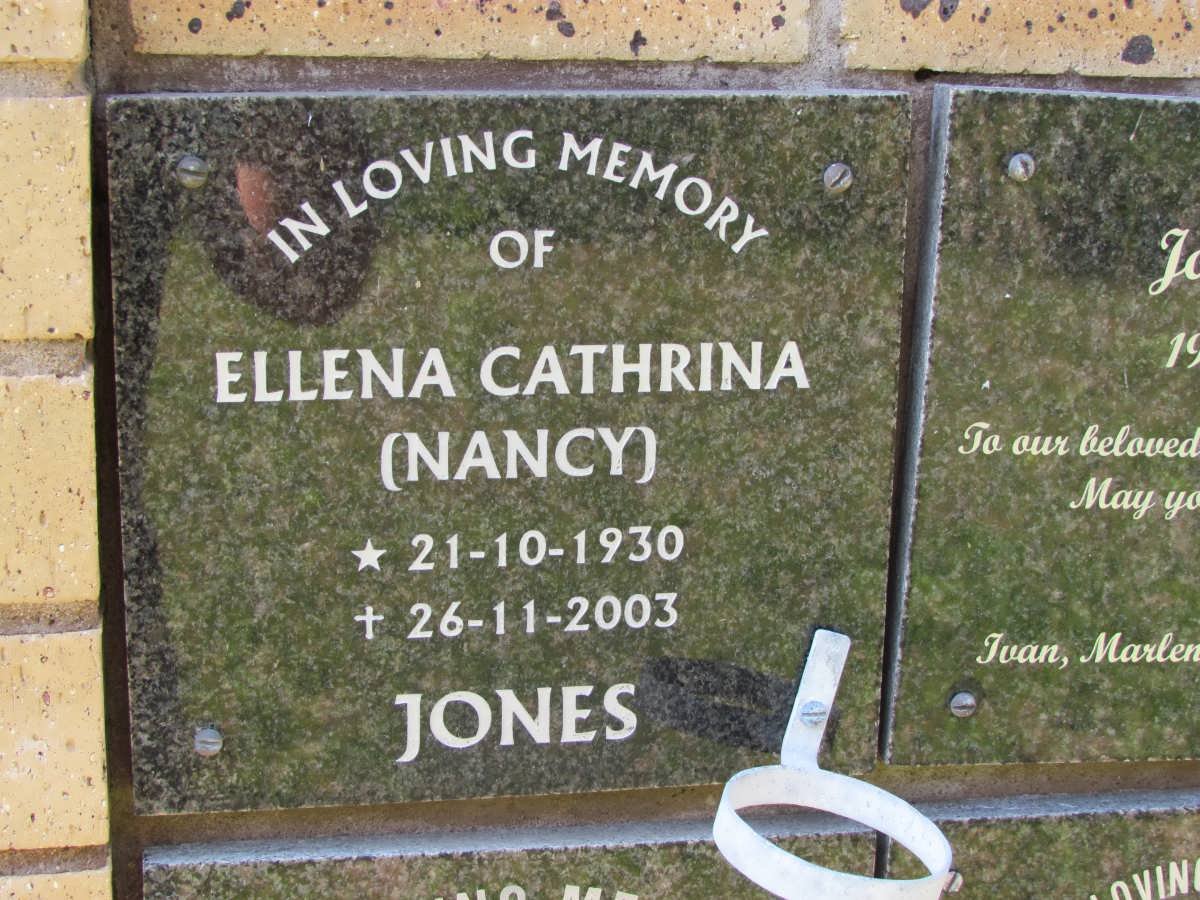 JONES Ellena Cathrina 1930-2003