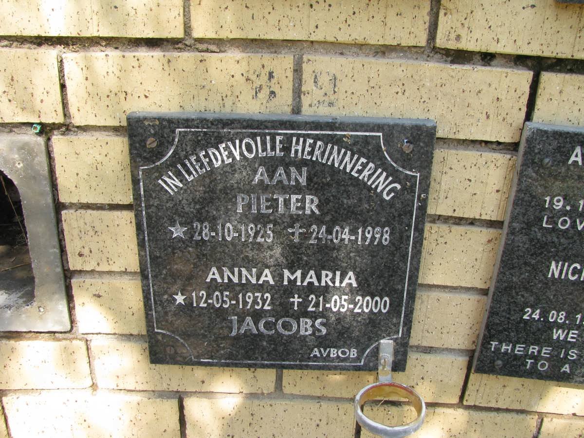 JACOBS Pieter 1925-1998 &amp; Anna Maria 1932-2000