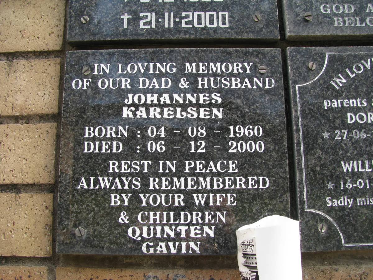KARELSEN Johannes 1960-2000