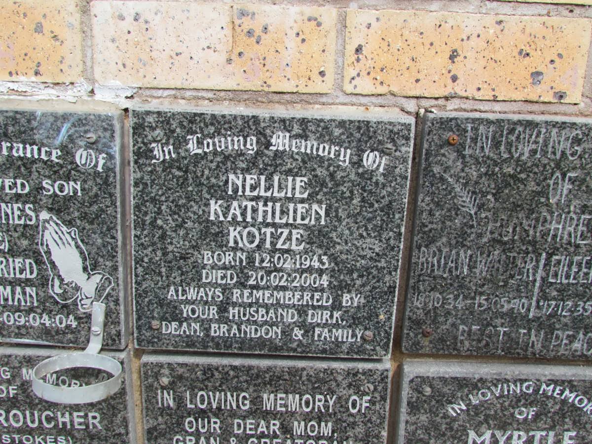 KOTZE Nellie Kathleen 1943-2004