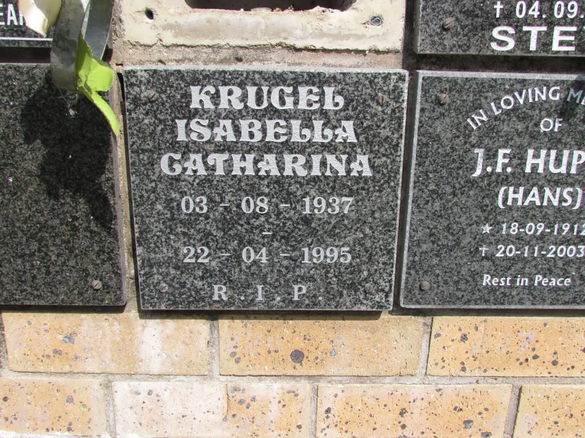 KRUGEL Isabella Catharina 1937-1995