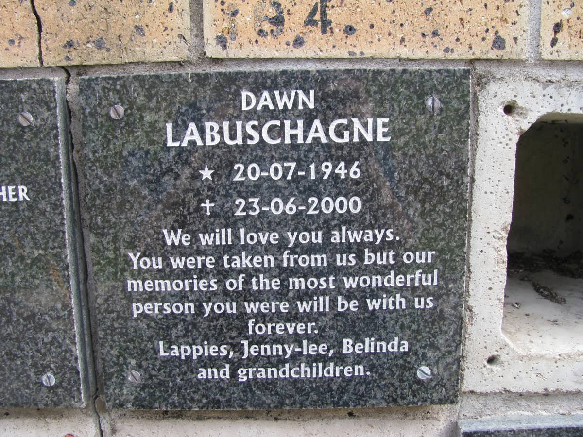 LABUSCHAGNE Dawn 1946-2000