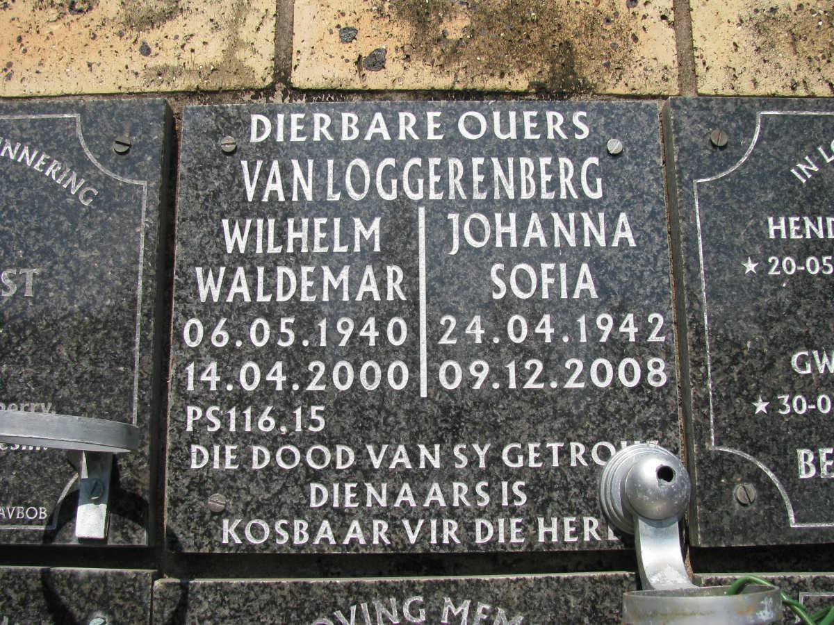 LOGGERENBERG Wilhelm Waldemar, van 1940-2000 &amp; Johanna Sofia 1942-2008