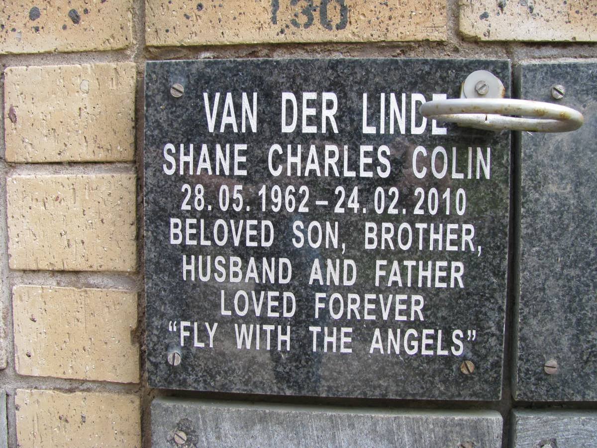 LINDE Shane Charles Colin, van der 1962-2010