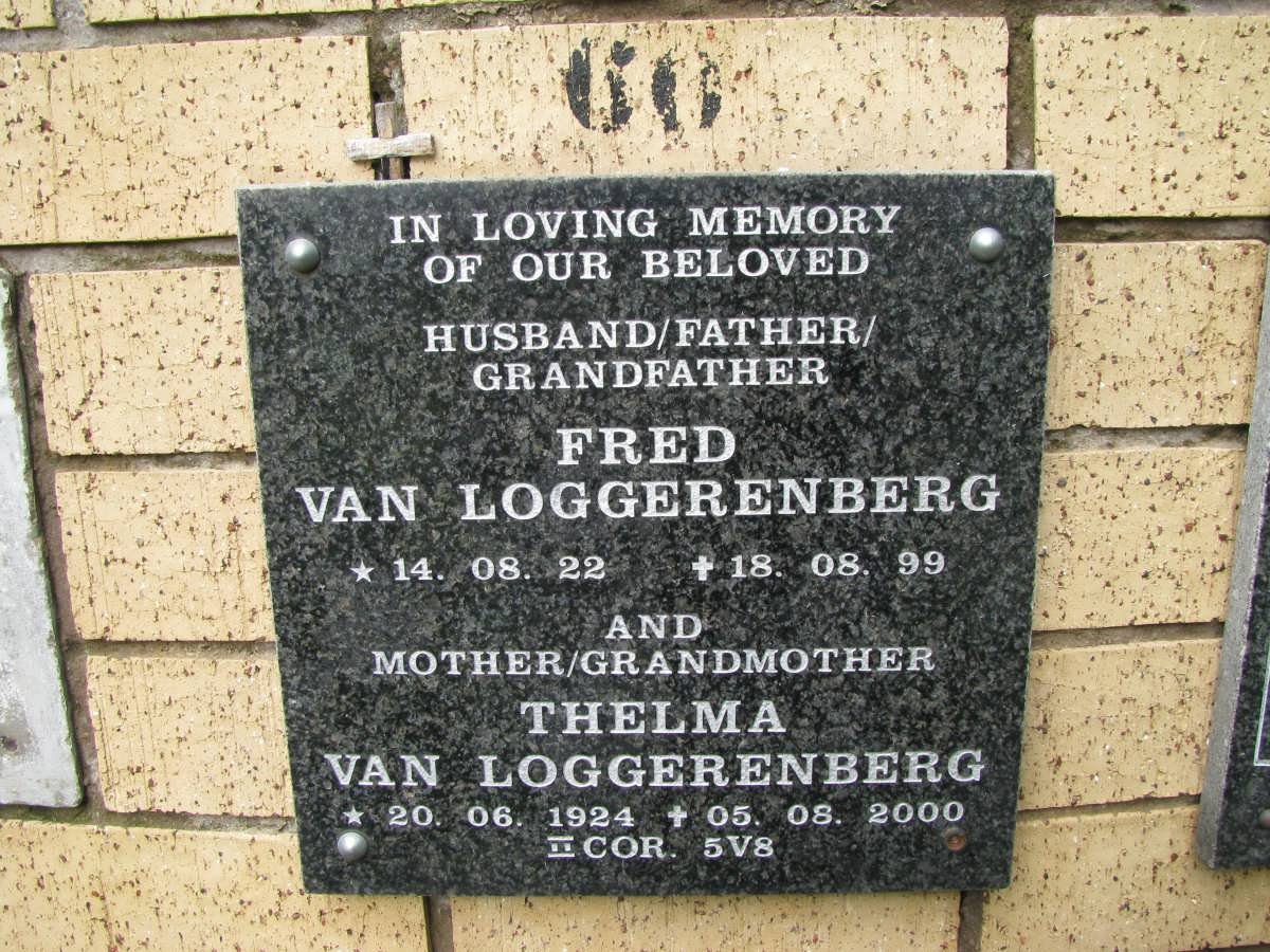 LOGGERENBERG Fred, van 1922-1999 &amp; Thelma 1924-2000