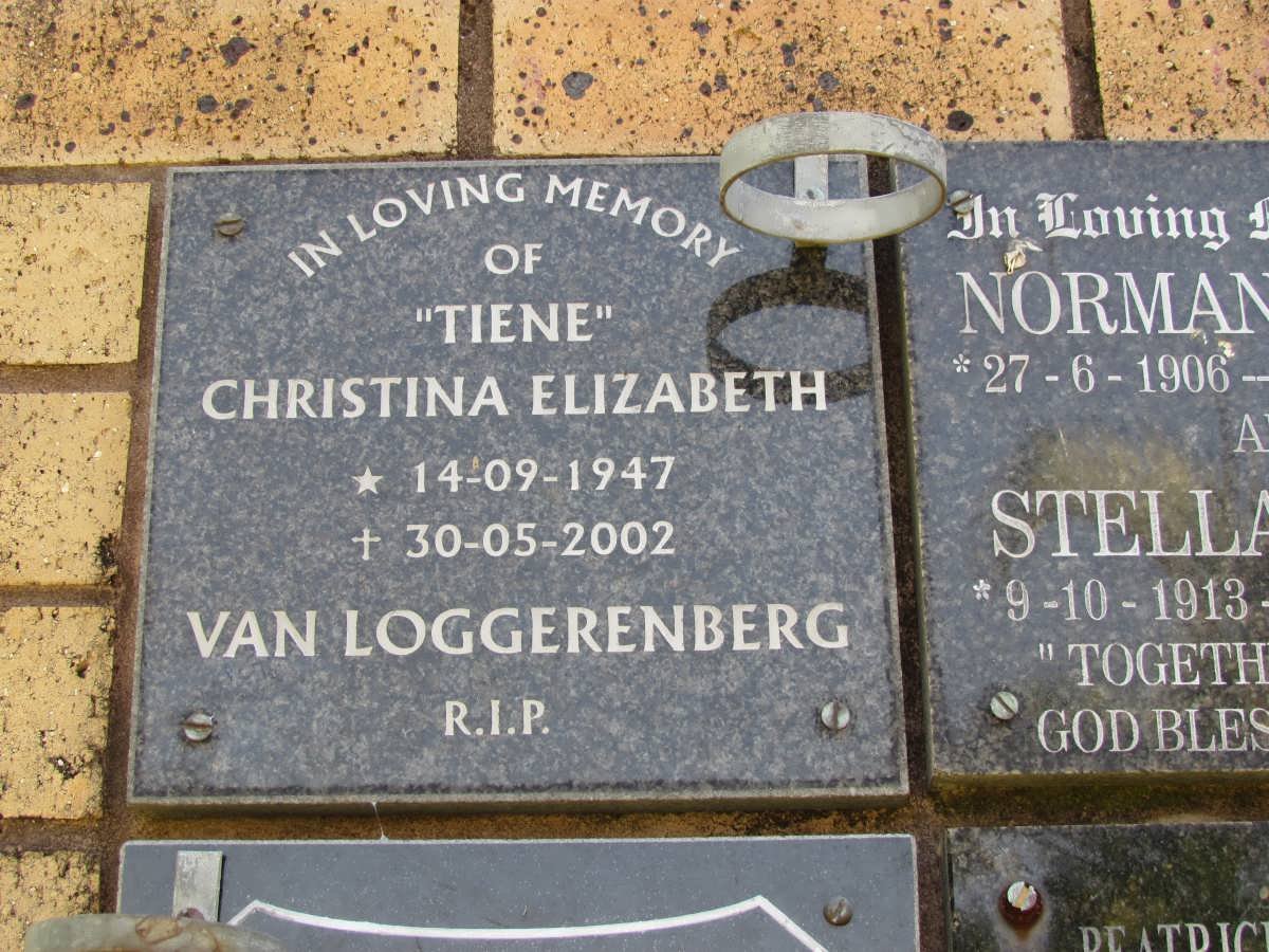 LOGGERENBERG Christina Elizabeth, van 1947-2002