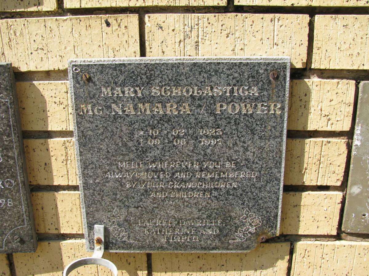 MCNAMARA Mary Scholastica 1923-1997