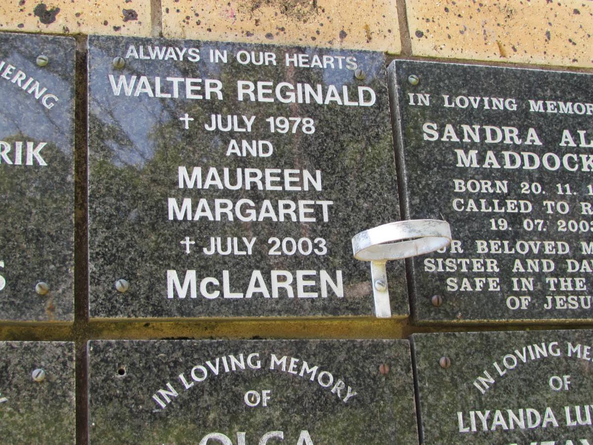 McLAREN Walter Reginald -1978 &amp; Maureen Margaret -2003