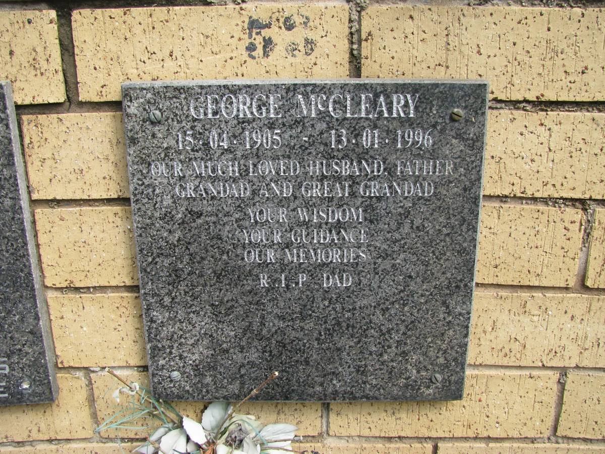 MCCLEARY George 1905-1996
