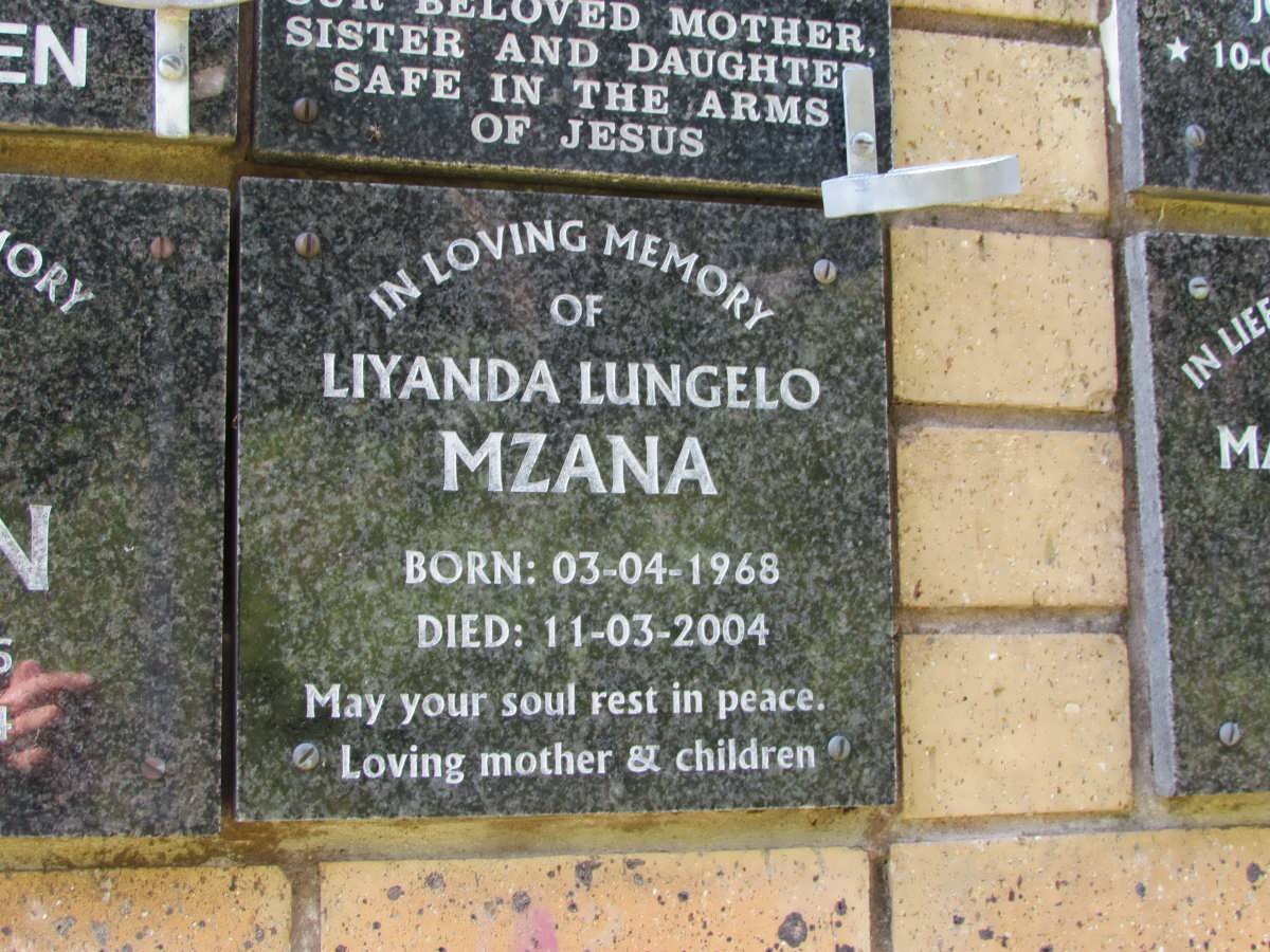 MZANA Liyanda Lungelo 1968-2004