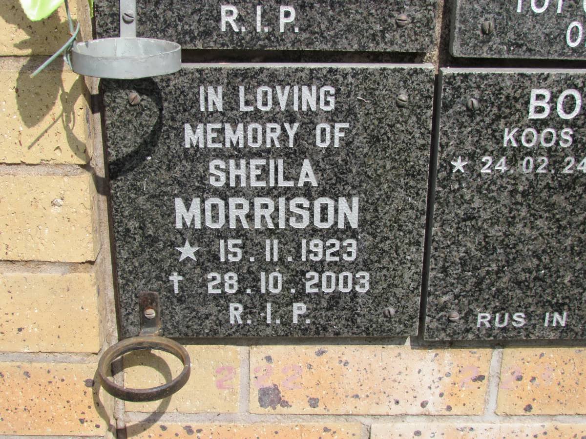 MORRISON Sheila 1923-2003