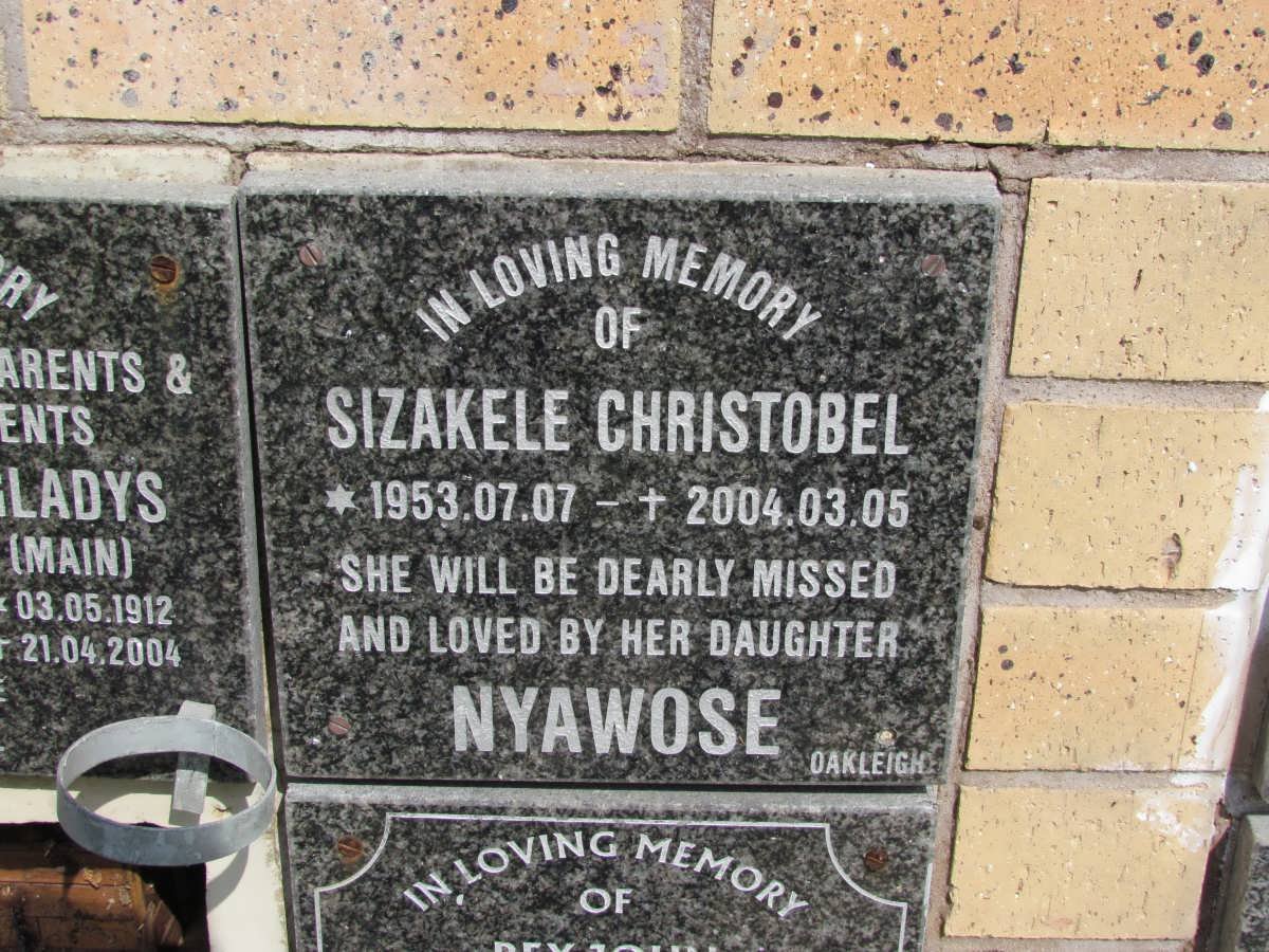 NYAWOSE Sizakele Christobel 1953-2004