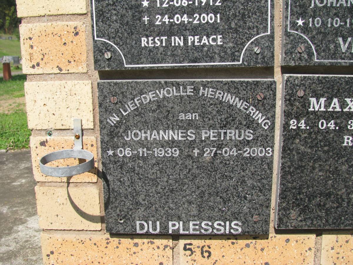 PLESSIS Johannes Petrus, du 1939-2003