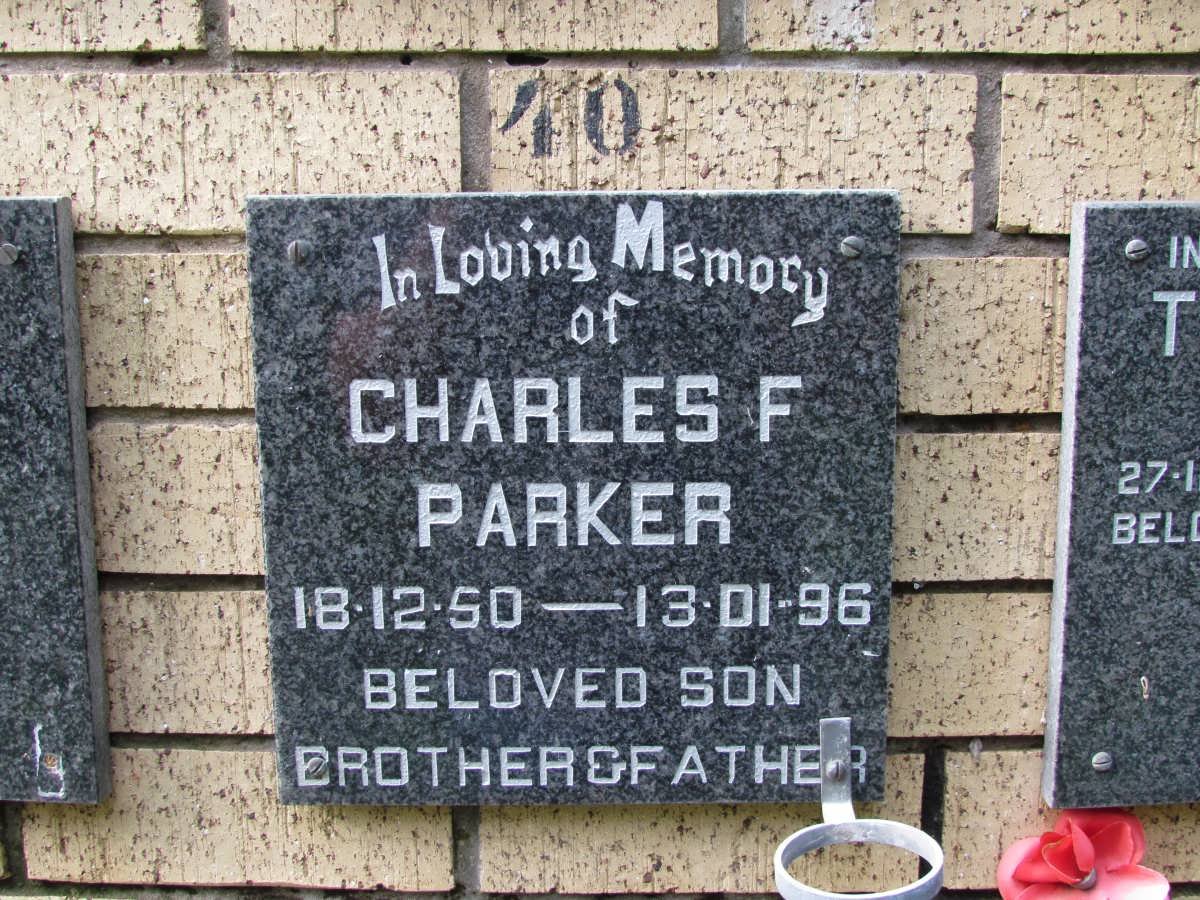 PARKER Charles F. 1950-1996