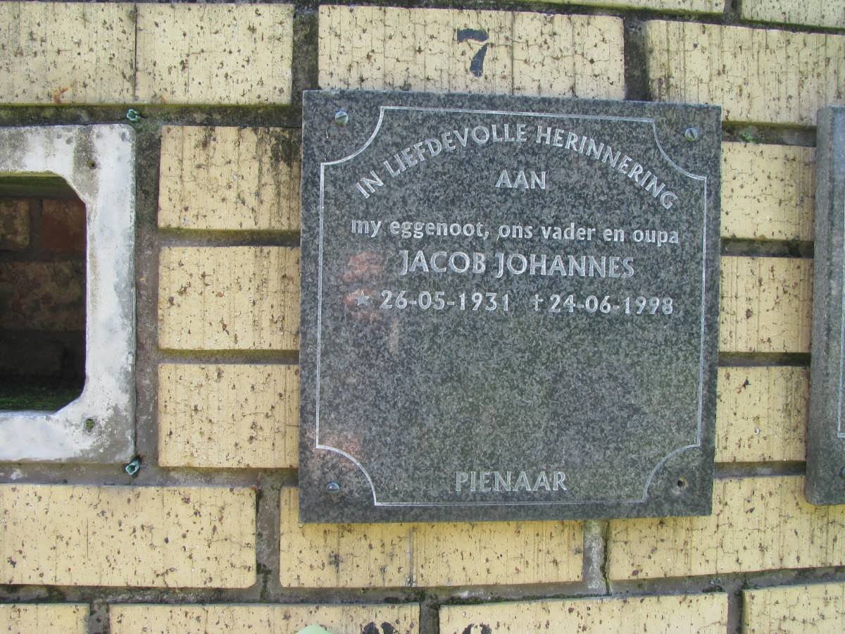 PIENAAR Jacob Johannes 1931-1998