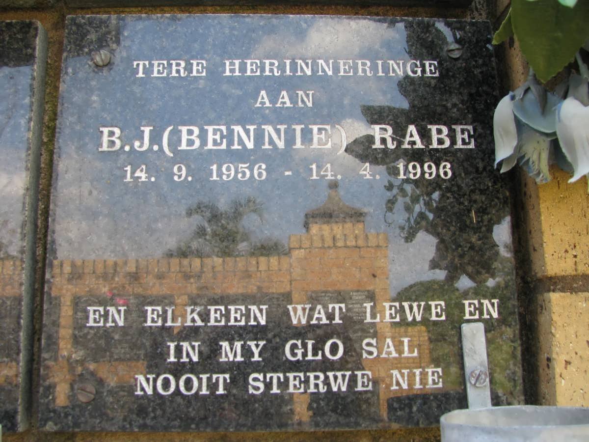 RABE B.J. 1956-1996 