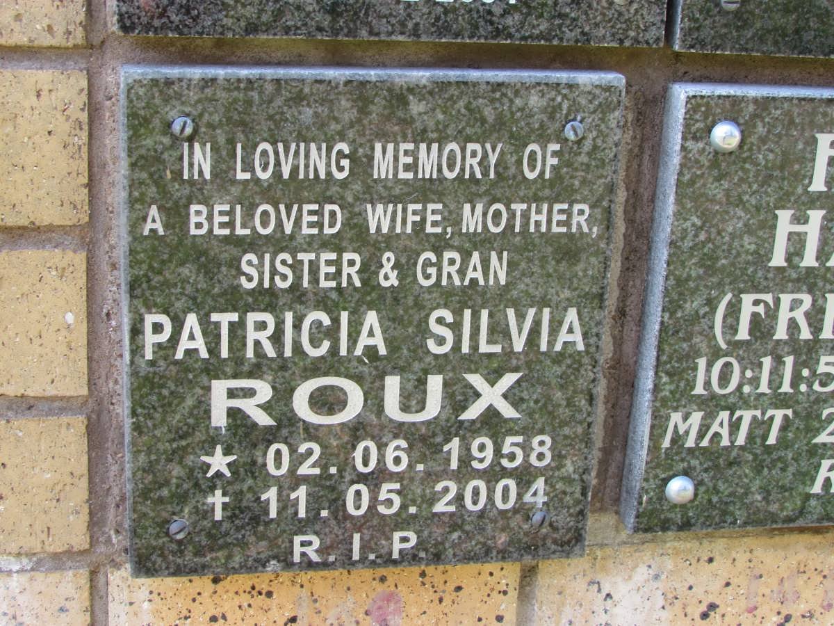 ROUX Patricia Silvia 1958-2004